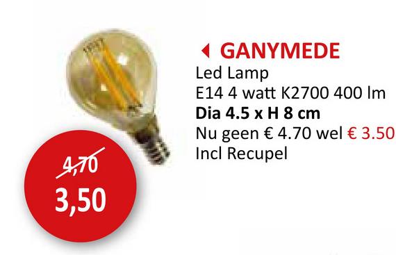 LED-lamp Ganymede 4w e14 Lichtbronnen LED Lampen