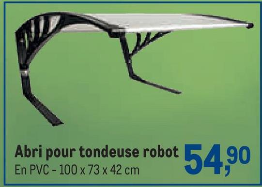 Abri pour tondeuse robot 54,⁹0
90
En PVC – 100 x 73 x 42 cm