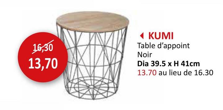 Table d'appoint Kumi Ø39,5cm Meubles D'appoint Tables Basses Tables D'appoint