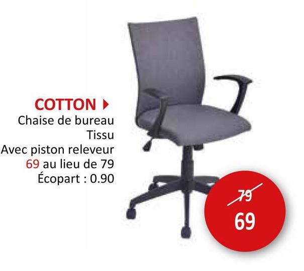 Chaise de bureau Cotton gris Chambre Junior Chaises De Bureau Chaises De Bureau