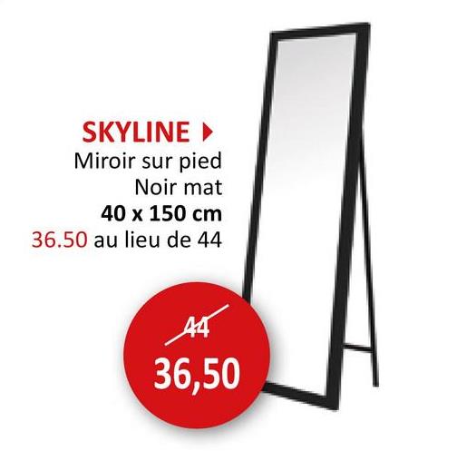 Miroir Skyline 41x151cm Éléments D'appoint Miroirs Meubles D'appoint Décoration Murale