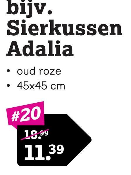 Sierkussen Adalia - oudroze - 45x45 cm