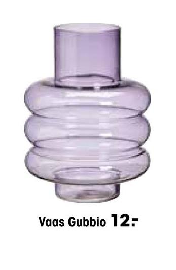 Vaas Gubbio Beige Vaas Gubbio in een beige kleur. Deze vaas met ronde vormen is gemaakt van glas. ø17,5x23 centimeter.