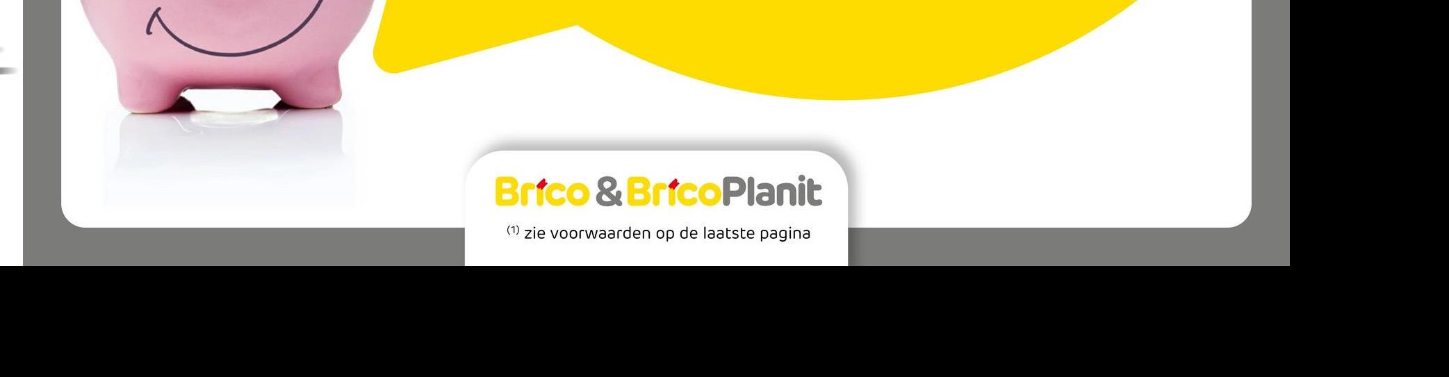 Brico & BricoPlanit
(1) zie voorwaarden op de laatste pagina