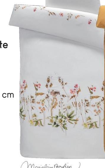 Marjolein Bastin parure de couette Graceful fleurie - blanche - 140x200/220 cm