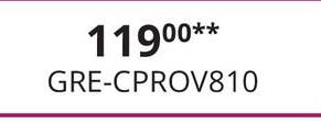 119⁰⁰**
GRE-CPROV810
