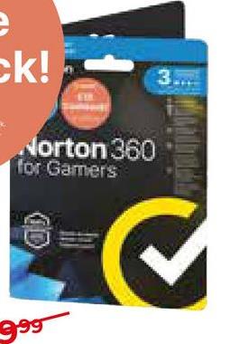 e
ck!
Norton 360
for Gamers
(D
9.99
3.