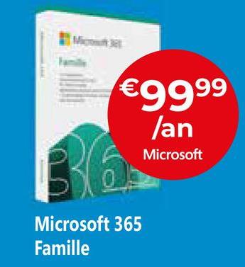 M
€999⁹⁹
/an
Microsoft
B
Microsoft 365
Famille