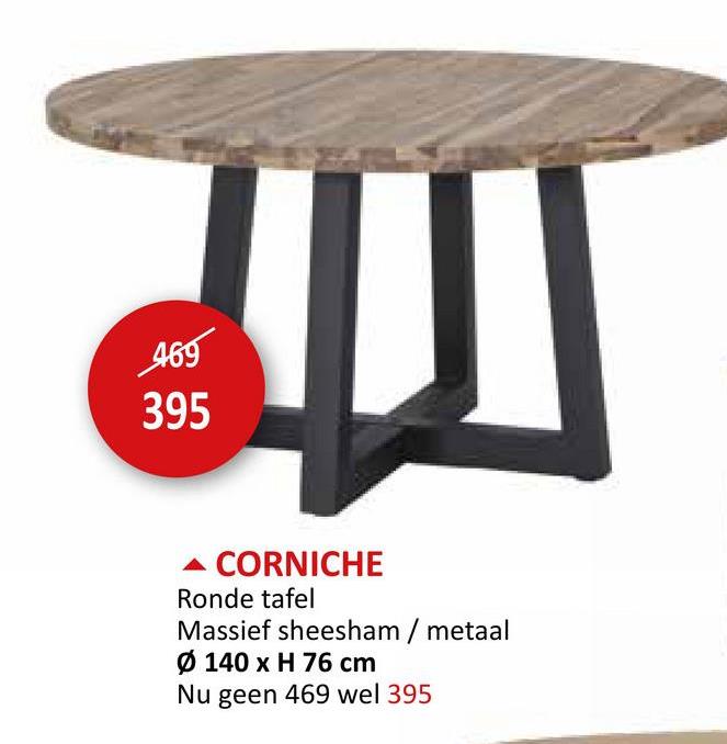 Ronde tafel Corniche hout massief Ø140cm Tafels Eettafels