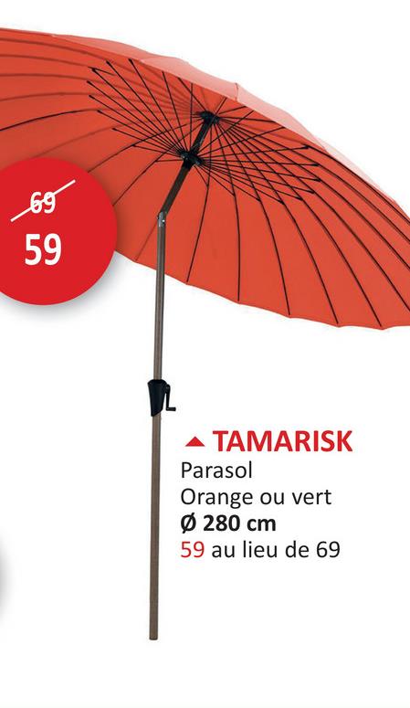 Parasol Tamarisk Ø280cm orange Parasols Parasols Droits