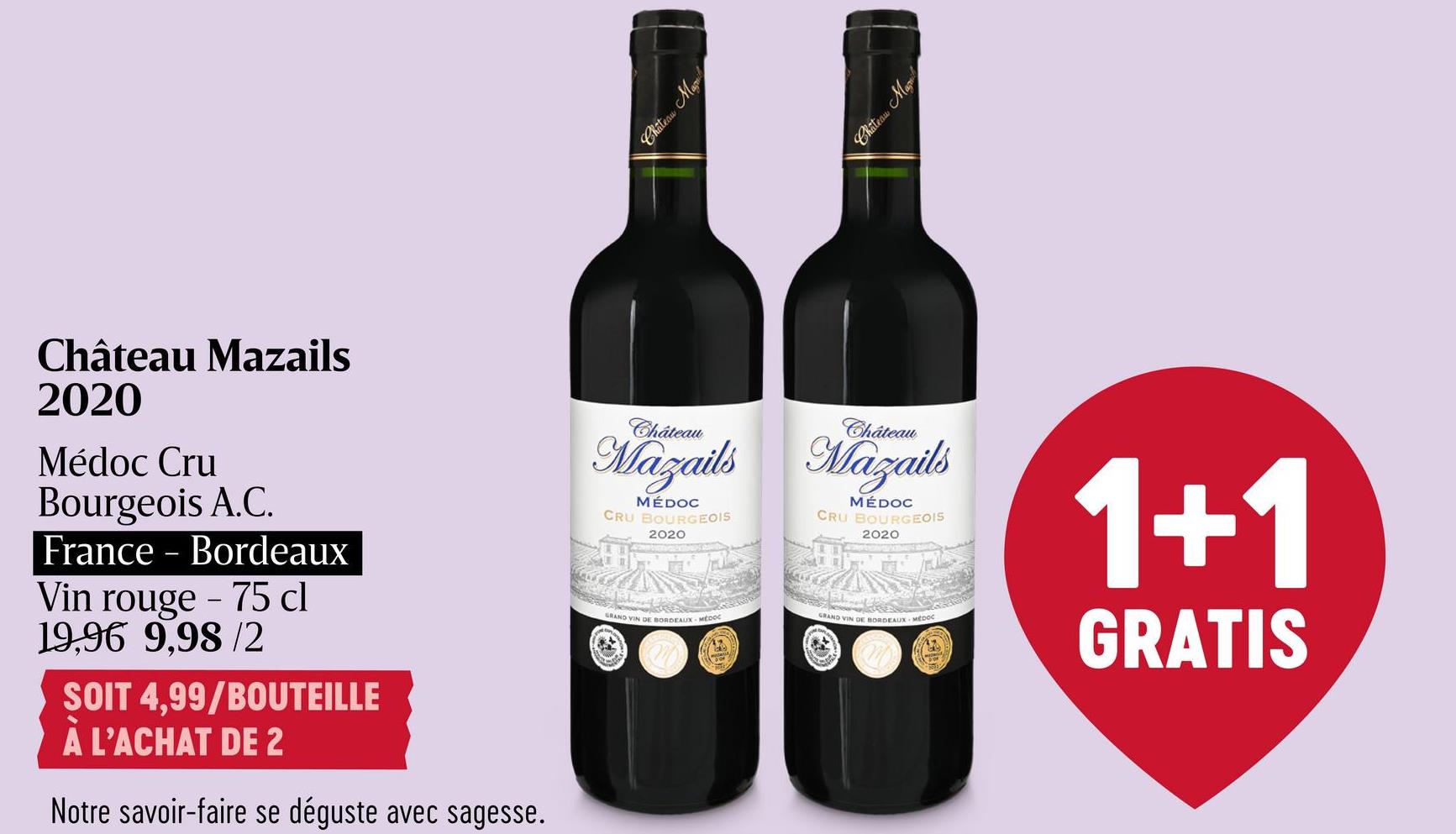 Château Mazails 2020 Rouge CH MAZAILS 2020 médoc Cru Bourgeois
