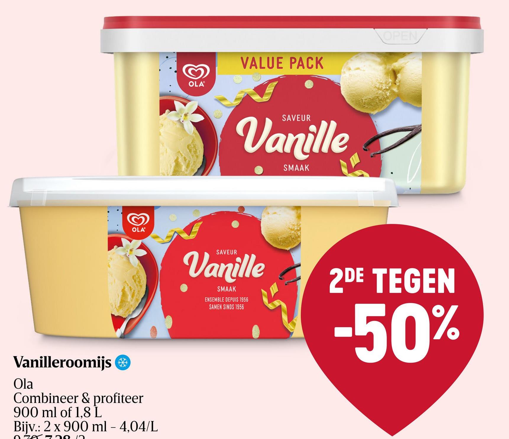 Ijs | Vanille Heerlijk romig ijs van Ola met een lekkere vanillesmaak!