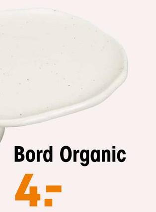 Bord Organic S Off White <p>Geniet van je maaltijden in stijl met dit Organic bord in een off-white kleur.  Het witte bord is gemaakt van stoneware en heeft een afmeting van 1