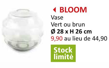 ◄ BLOOM
Vase
Vert ou brun
Ø 28 x H 26 cm
9,90 au lieu de 44,90
Stock
limité