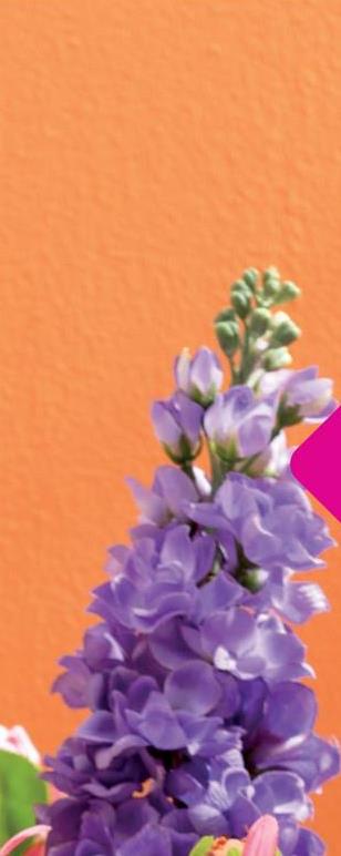 Fleur artificielle Matthiola - violette - 80 cm