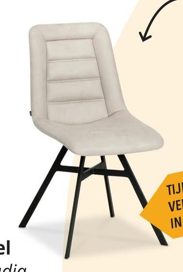 Stoel CLAUDIA Chicago Toffee Ontdek de veelzijdige CLAUDIA stoel, een prachtige aanvulling op jouw interieur. Met een strak ontwerp en comfortabele constructie is deze stoel meer dan alleen een zitmeubel - het is een echte blikvanger.&nbsp;Vervaardigd met zorg, biedt de CLAUDIA stoel een chique beige microvezel bekleding, perfect gecombineerd met stevige zwarte metalen poten. Of je nu een moderne, landelijke of industriële stijl hebt, deze stoel past er perfect bij.&nbsp;Met afmetingen van 47 cm breed, 88,50 cm hoog en een zitdiepte van 44 cm biedt de CLAUDIA stoel niet alleen stijl, maar ook comfort.&nbsp;Verrijk je leefruimte met de CLAUDIA stoel, verkrijgbaar set van twee.