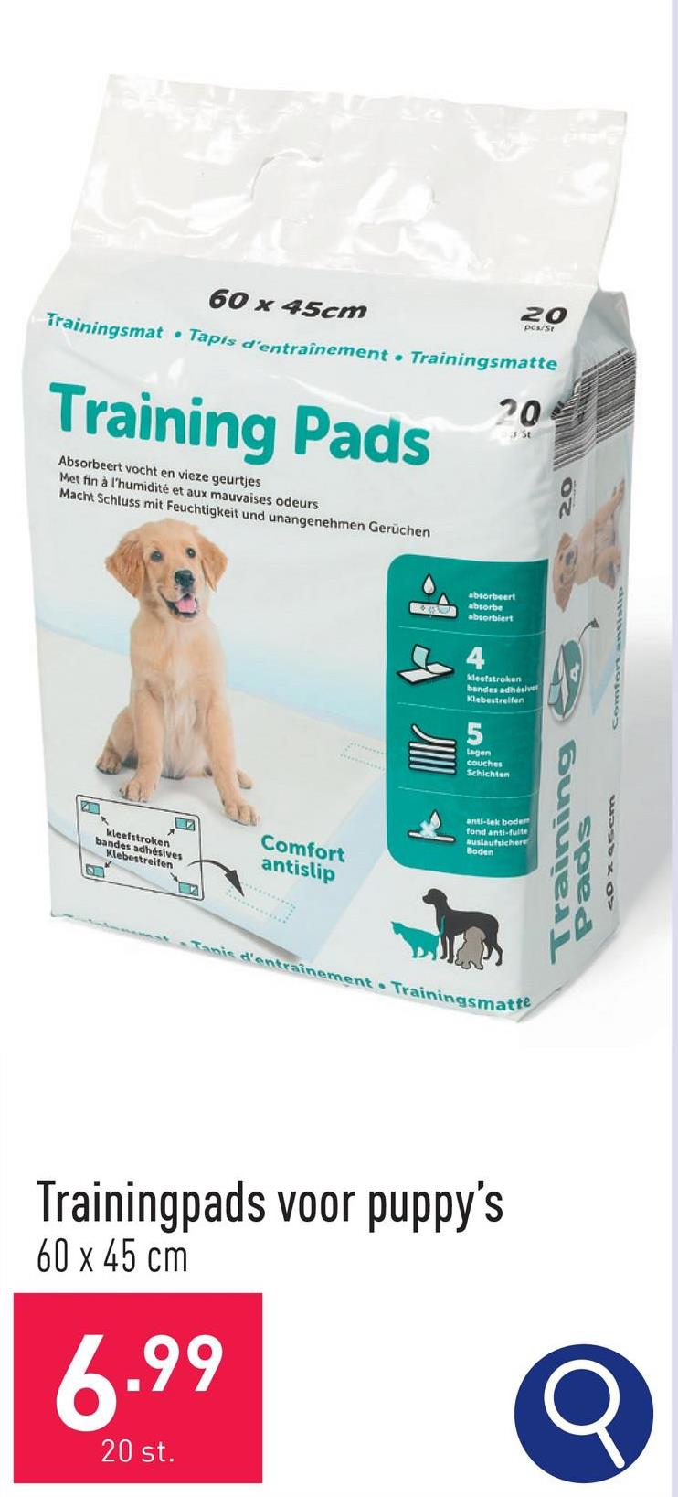 Trainingpads voor puppy's 60 x 45 cm