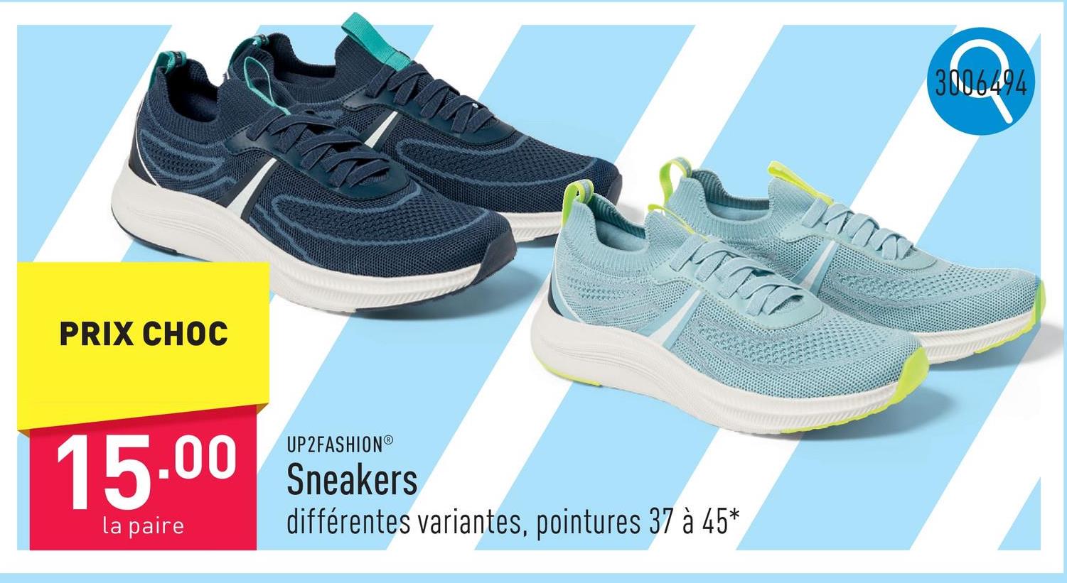 Sneakers choix entre différentes variantes, pointures 37 à 45* *Toutes les variantes ne sont pas disponibles dans toutes les pointures.