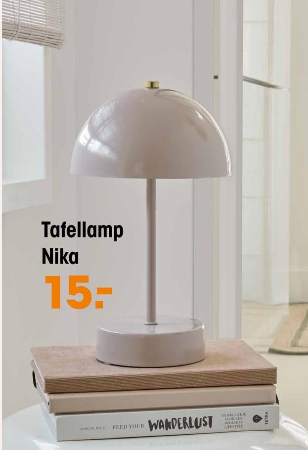 Tafellamp Nika Roze <p>Tafellamp Nika roze is een gezellige tafellamp. De roze kleur brengt vrolijkheid en karakter aan je woning. Dit retro lampje is goed te combineren