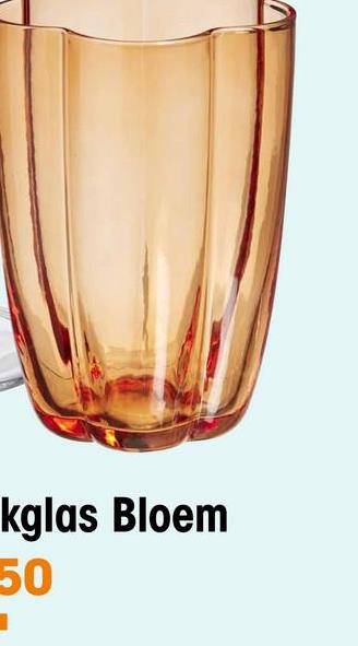 Drinkglas Bloem Oranje <p>Geniet van je drankje in stijl met dit trendy Bloem drinkglas in een oranje kleur. Het drinkglas heeft een hoogte van 12 cm.  Dit Bloem glas voegt
