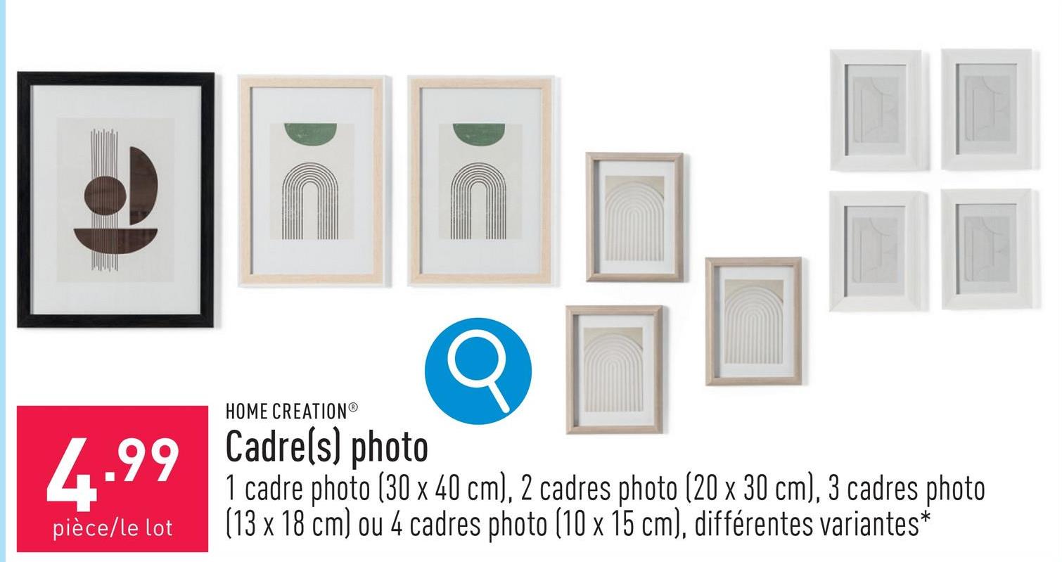 Cadre(s) photo choix entre cadre photo (env. 30 x 40 cm), lot de 2 cadres photo (env. 20 x 30 cm), lot de 3 cadres photo (env. 13 x 18 cm) et lot de 4 cadres photo (env. 10 x 15 cm), choix entre différentes variantes*