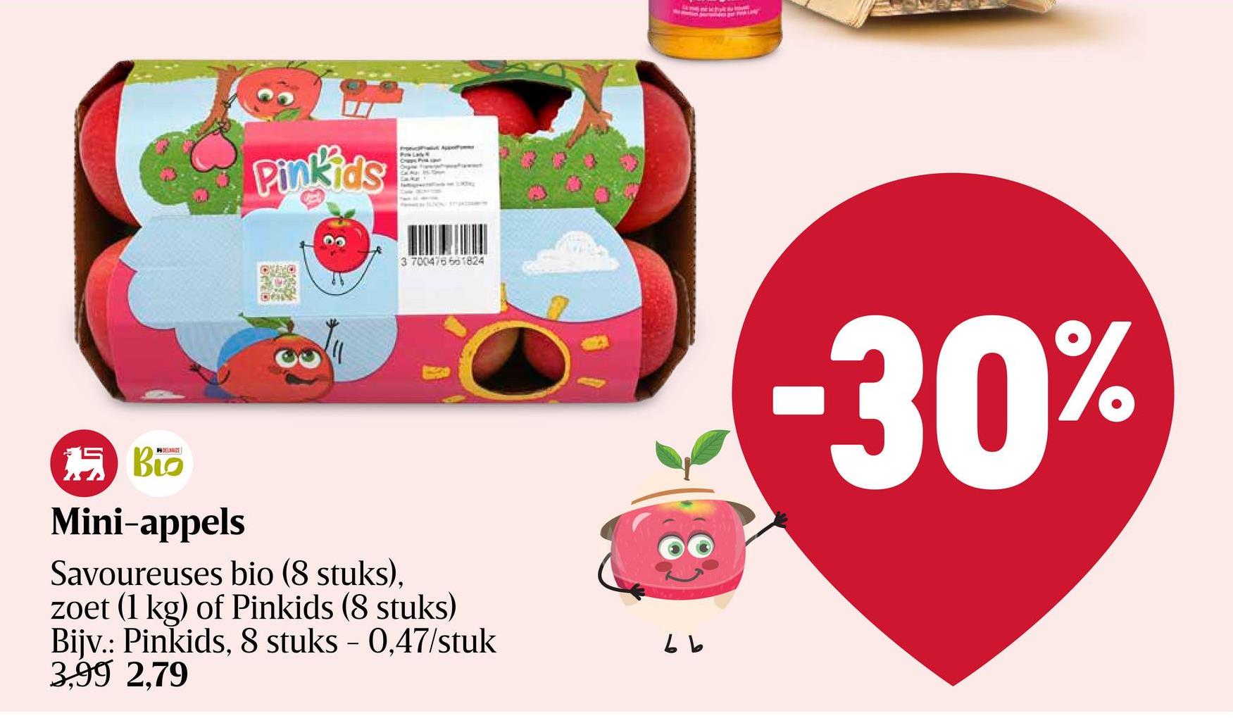 Appelen | Mini | Verpakt | 8st | Bio Een lekker tussendoortje, zeer geschikt voor kinderen. De appelen worden biologisch geteeld in België.