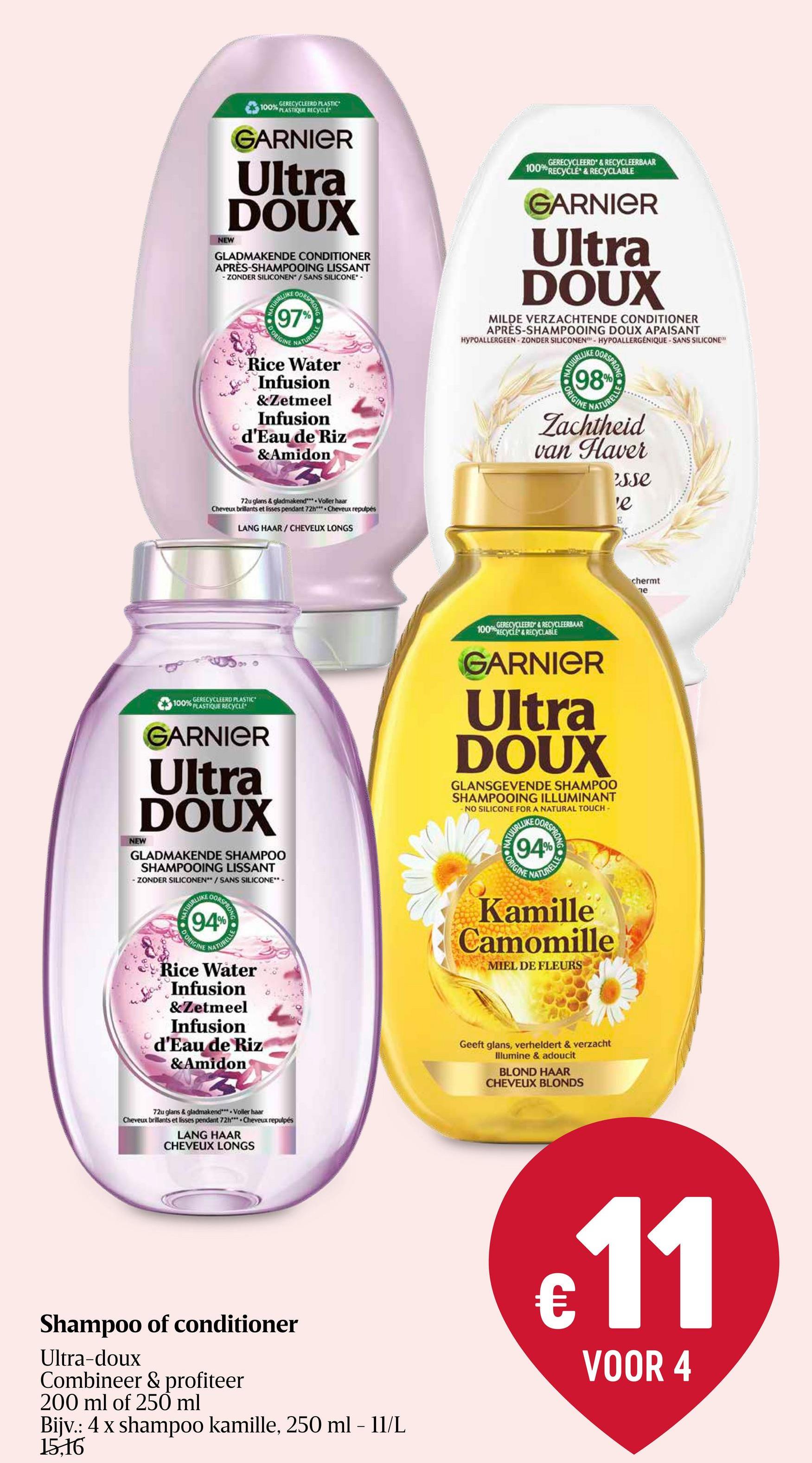 Shampoo | Gember Garnier Ultra Doux Levendige Gember - Shampoo 250ml - beschadigd haar
