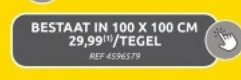 BESTAAT IN 100 X 100 CM
29,99/TEGEL
REF 4596579