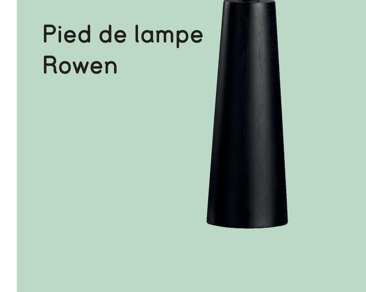 Pied de lampe Rowen - noir - Ø35x18,5 cm