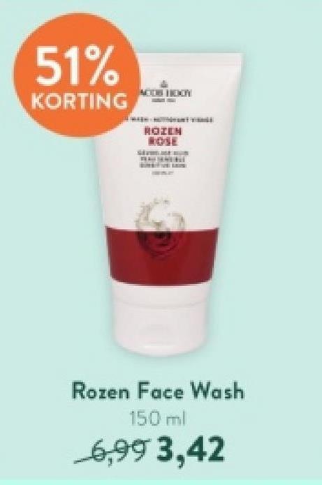 51%
KORTING
ACOS HOOY
ROZEN
ROSE
Rozen Face Wash
150 ml
6,99 3,42