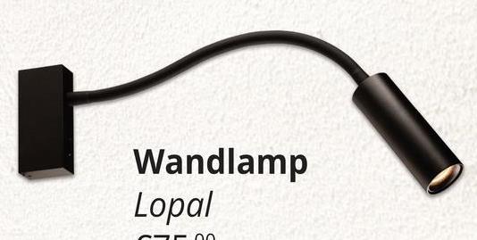 Wandlamp LOPAL 1Del. Zwart Wandlamp LOPAL 1Del. Zwart