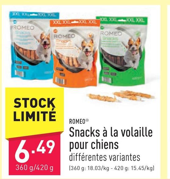 Snacks à la volaille pour chiens complément alimentaire pour chiens, choix entre différentes variantes