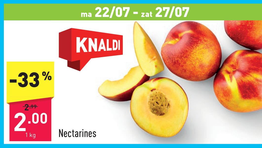 Nectarines verpakt, oorsprong: Spanje
