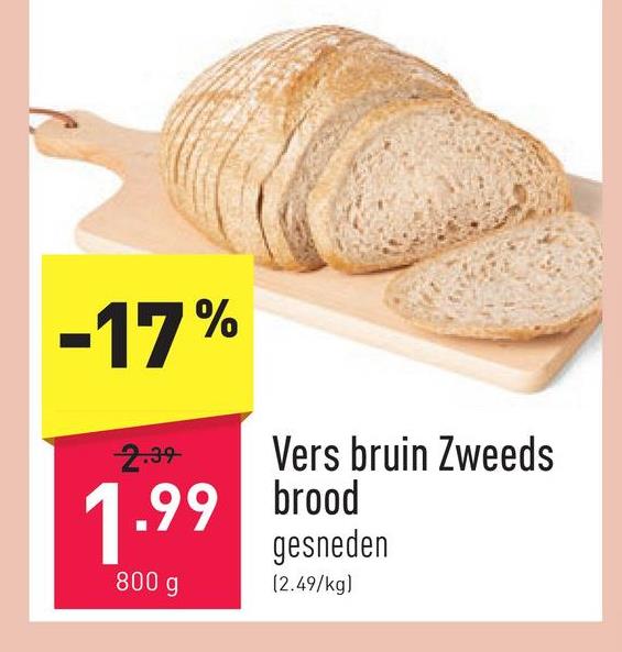 Vers bruin Zweeds brood gesneden