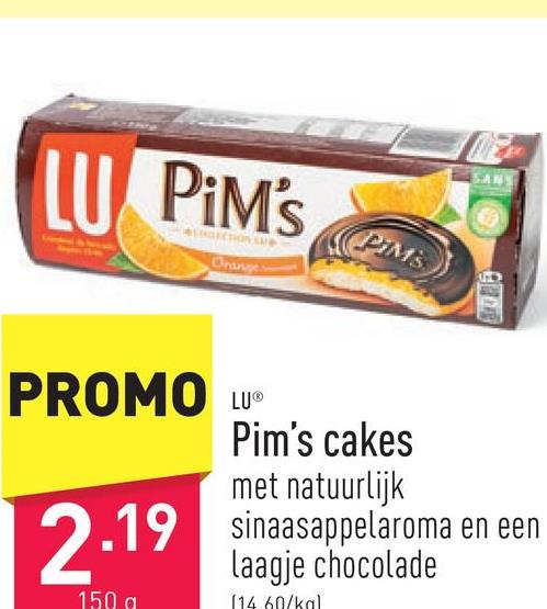 Pim's cakes zachte cake met natuurlijk sinaasappelaroma en een laagje chocolade