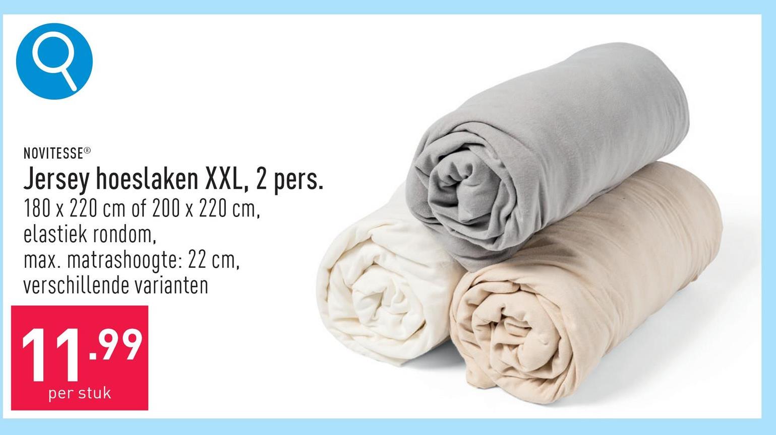 Jersey hoeslaken XXL, 2 pers. katoen, ca. 180 x 220 cm, elastiek rondom, max. matrashoogte: ca. 22 cm, keuze uit verschillende varianten, OEKO-TEX®-gecertificeerd