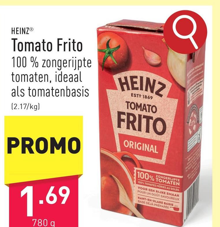 Tomato Frito 100 % zongerijpte tomaten, ideaal als tomatenbasis