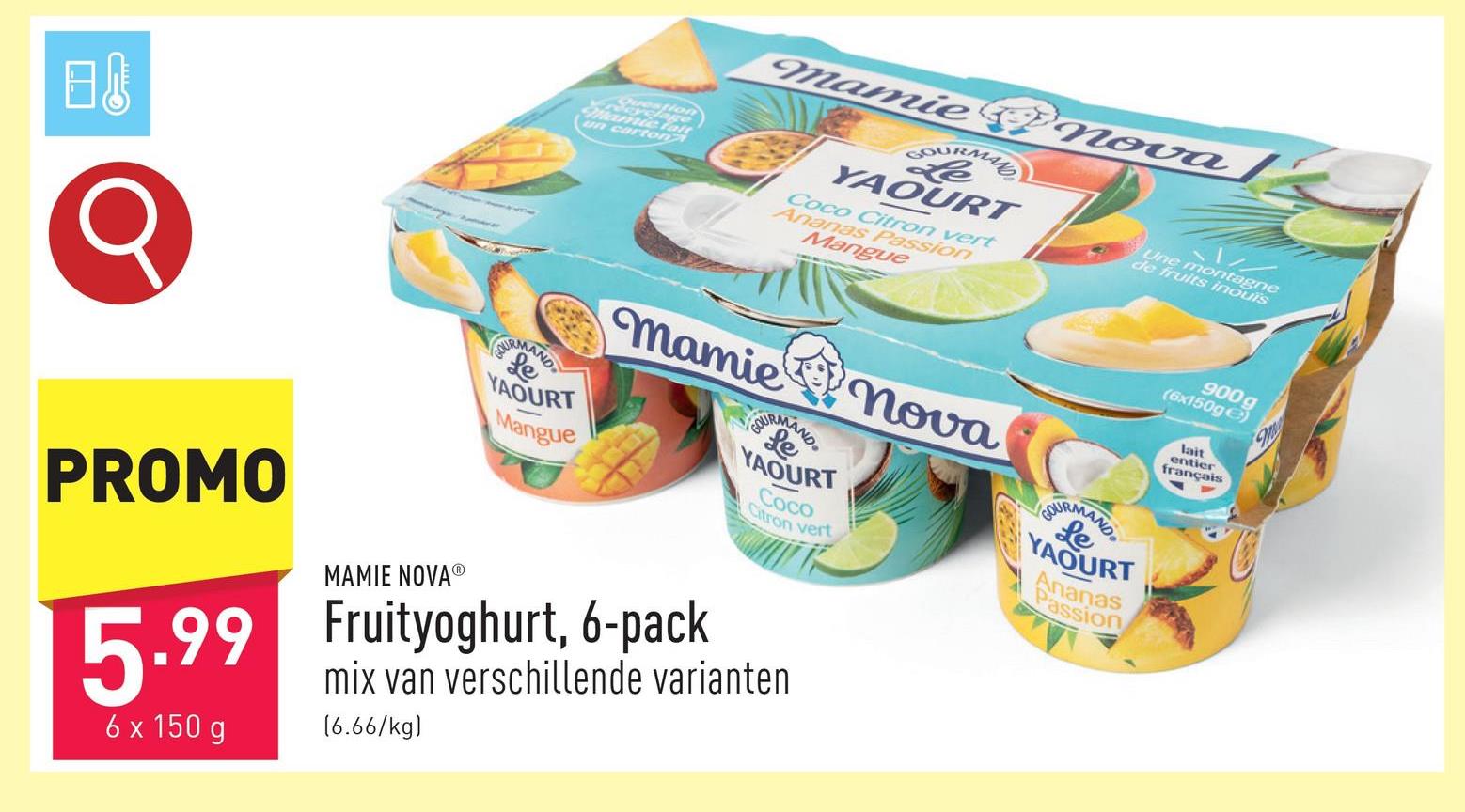 Fruityoghurt, 6-pack mix van verschillende varianten