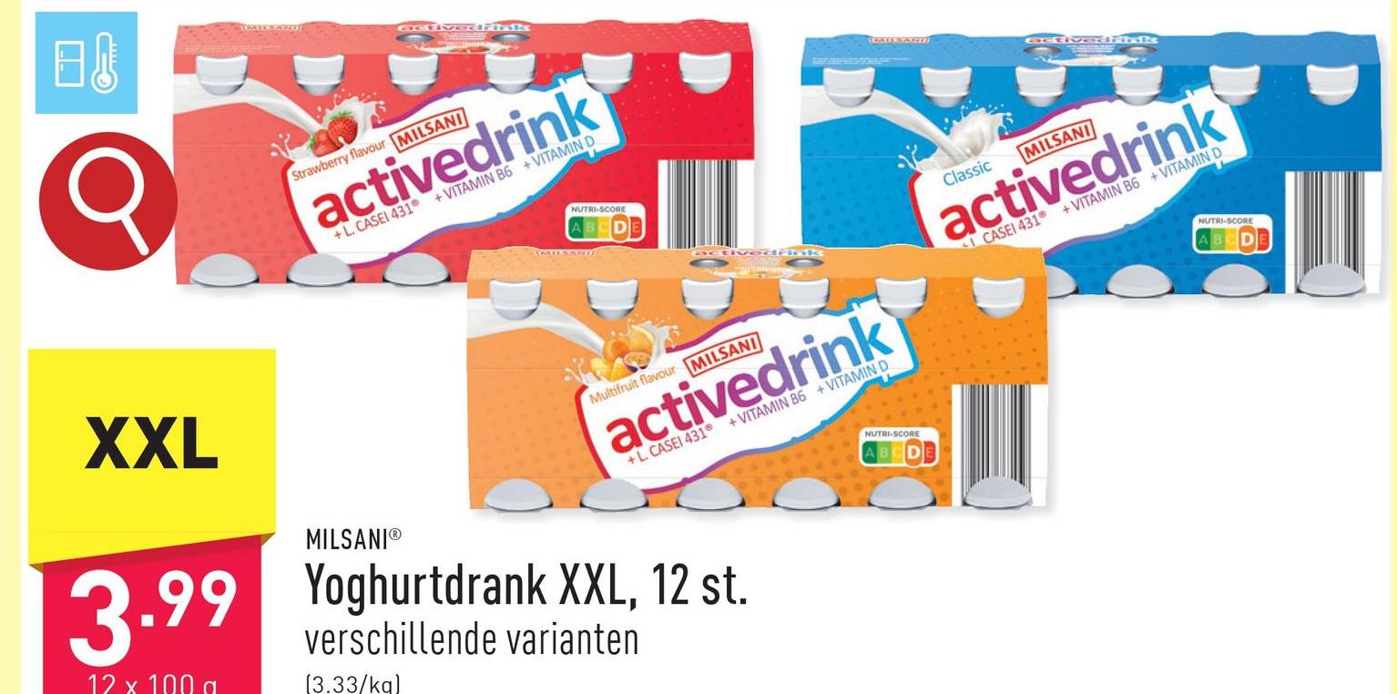 Yoghurtdrank XXL, 12 st. keuze uit verschillende varianten, in hersluitbare flesjes