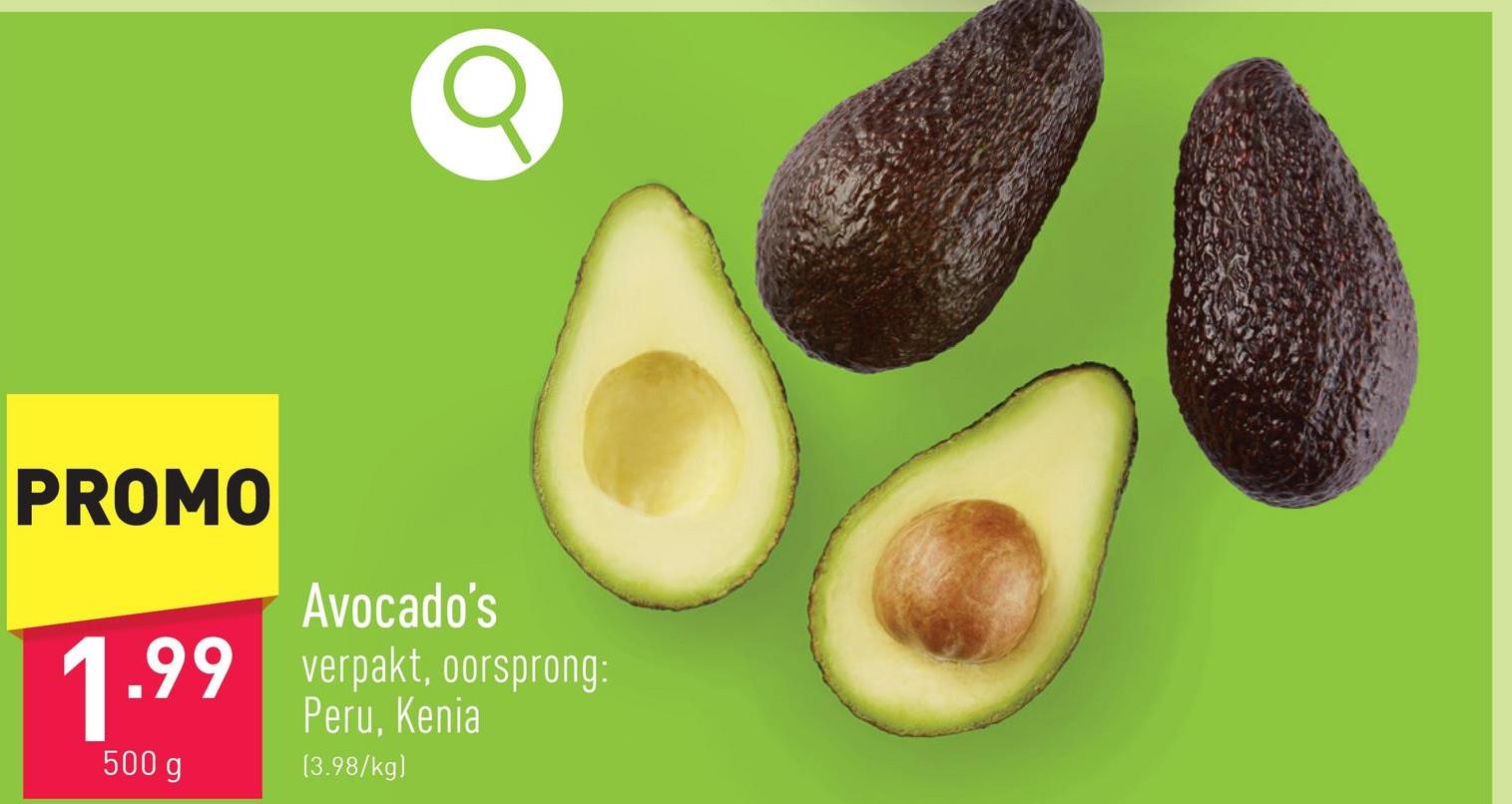 Avocado's verpakt, oorsprong: Peru, Kenia