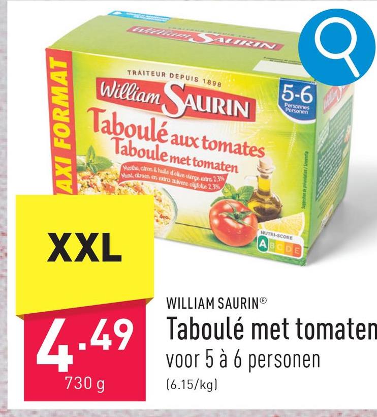 Taboulé met tomaten voor 5 à 6 personen