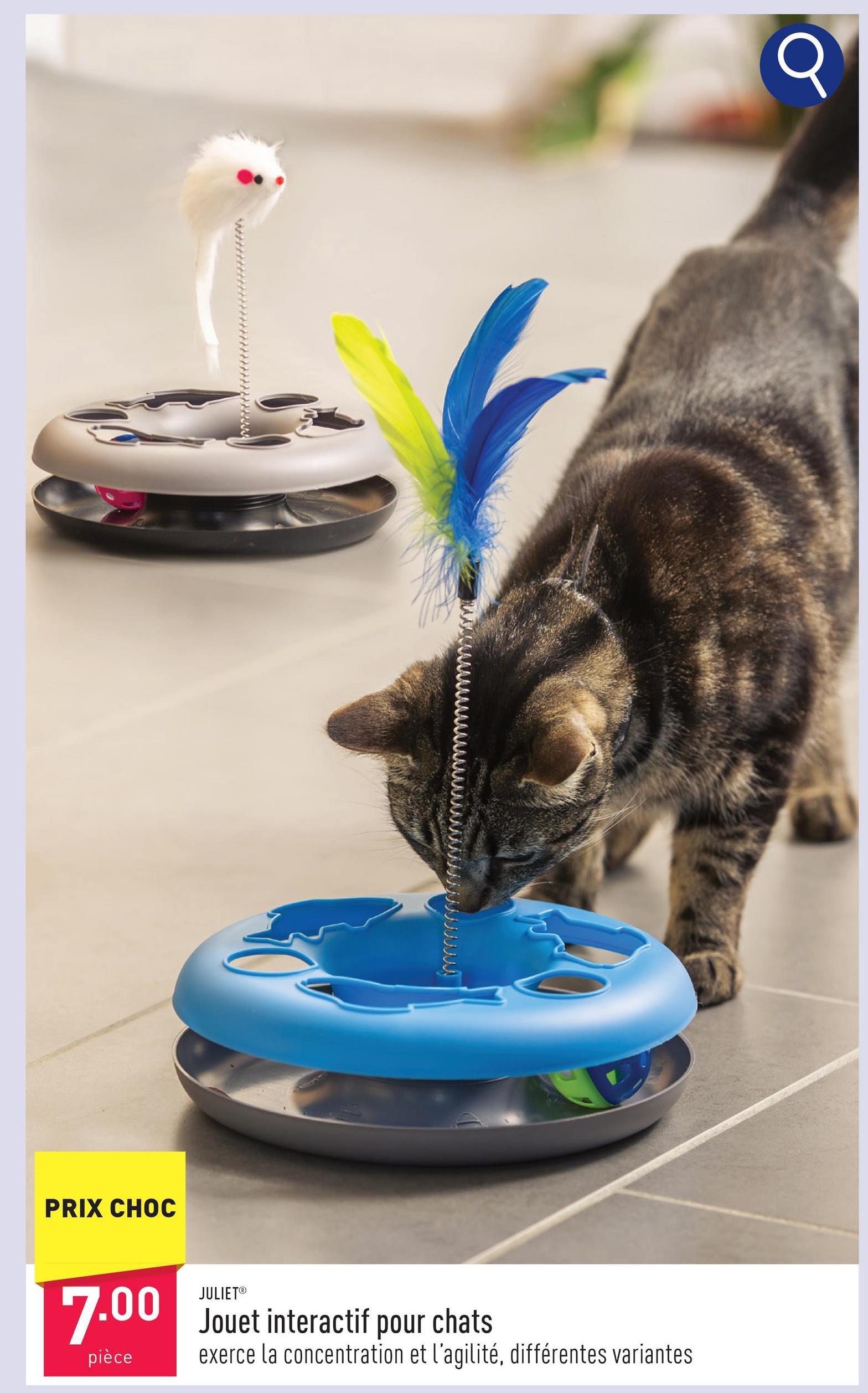 Jouet interactif pour chats exerce la concentration et l’agilité, stimule l’envie de jouer, choix entre différentes variantes