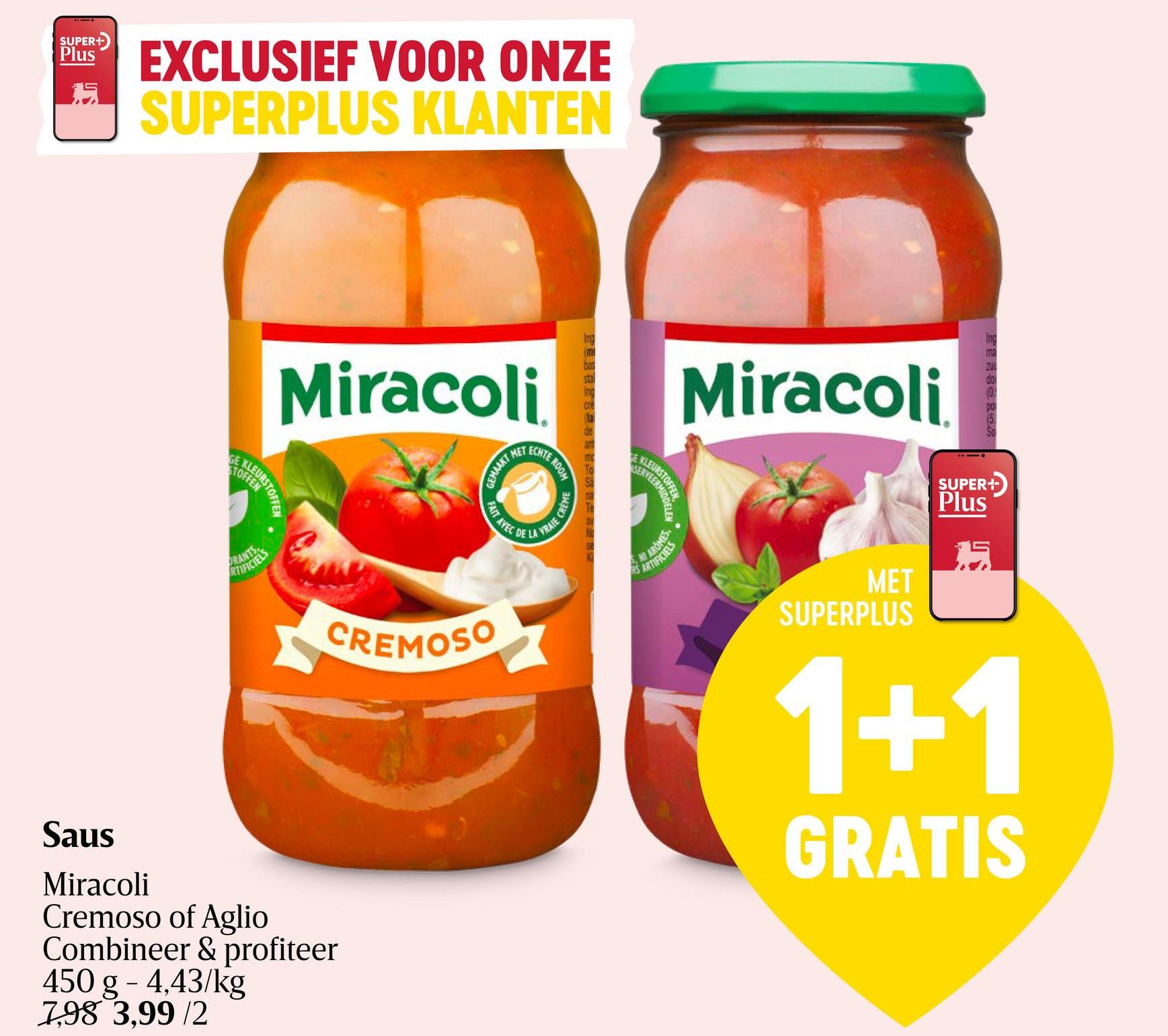 Saus | Ui & Knoflook Sauce Miracoli Aglio 450g (Onion & Garlic Jar)