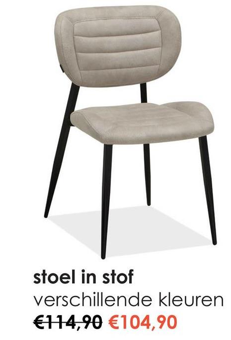 扁
stoel in stof
verschillende kleuren
€114,90 €104,90