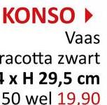 KONSO▸
Vaas
racotta zwart
x H 29,5 cm
50 wel 19,90