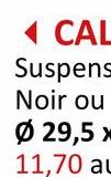 CAL
Suspens
Noir ou
Ø 29,5 x
11,70 au