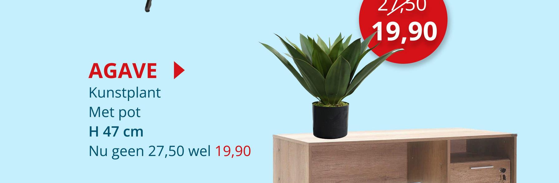 Kunstplant Agave H47cm Kunstplanten Planten