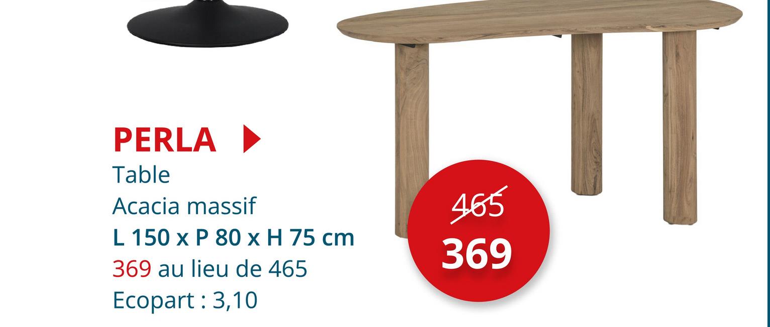 Table Perla acacia massif 150x80cm Tables Tables De Salle à Manger Bureaux Bureau De Travail Salle De Séjour