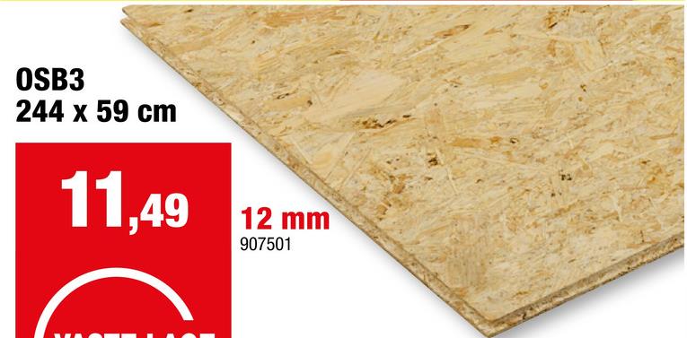 OSB 3 met tand & groef 244x59 cm 12mm Een OSB3 vloerplaat (Oriented Strand Board) is een constructieve plaat die geschuurd of ongeschuurd kan zijn. Deze plaat kan gebruikt worden voor houtskeletwoningen, vloeren, zoldervloeren en dakconstructies (hellend of plat dak).