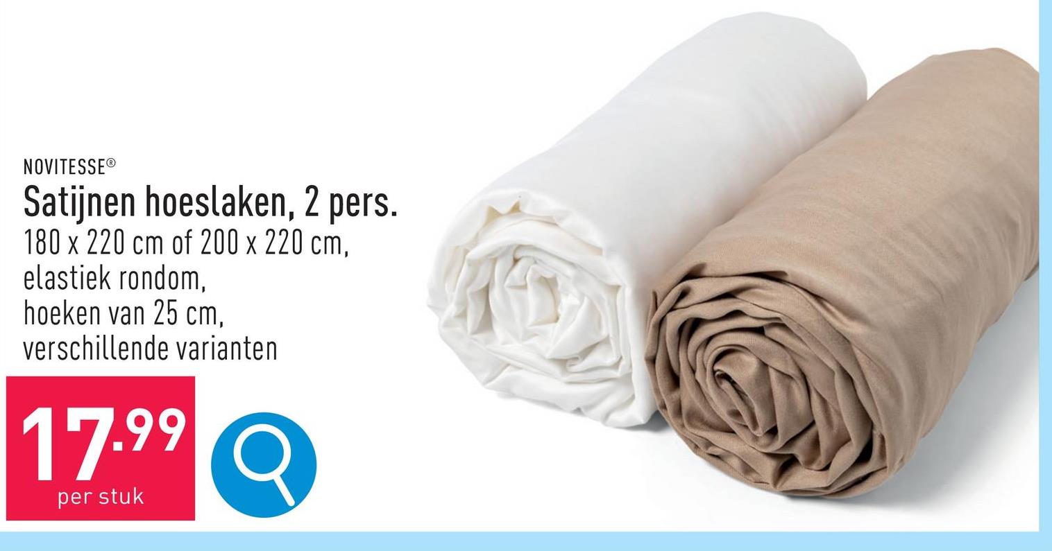 Satijnen hoeslaken, 2 pers. katoensatijn, 180 x 220 cm of 200 x 220 cm, elastiek rondom, hoeken van 25 cm, keuze uit verschillende varianten, OEKO-TEX®-gecertificeerd